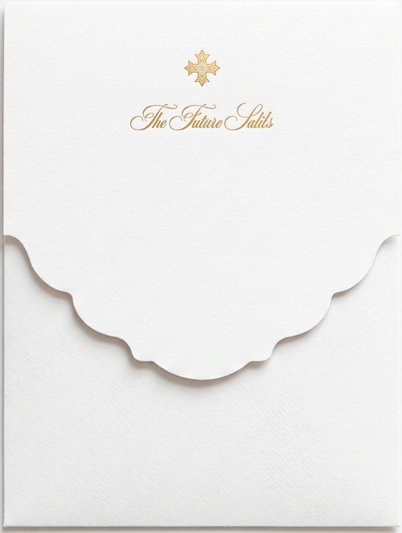 Wedding envelope with monogram seal